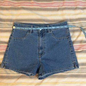 H&M High-Rise Medium Wash Jean Shorts